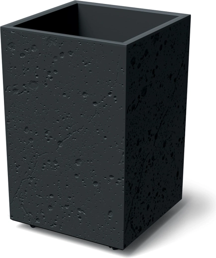 Sierra Square High virágláda betonhatású 38,5 cm – fekete