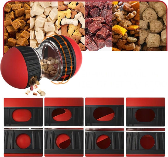 Állítható nyílások különböző jutalomfalatokhoz