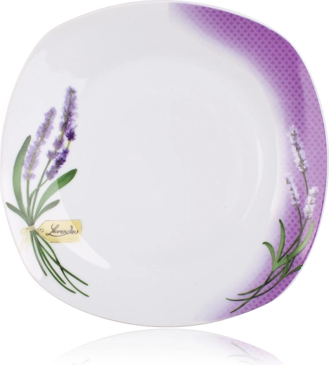 Modern szögletes forma levenduladísszel