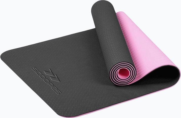 TPE Balance fitness jógaszőnyeg 6 mm rózsaszín/fekete