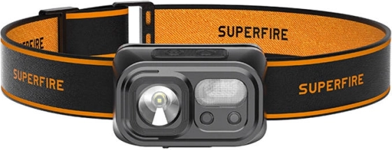 Superfire LED fejlámpa 220 lm, USB‑C‑vel