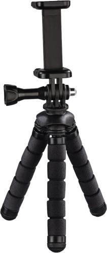 Mini flexibilis állvány 2 az 1-ben 14 cm fekete