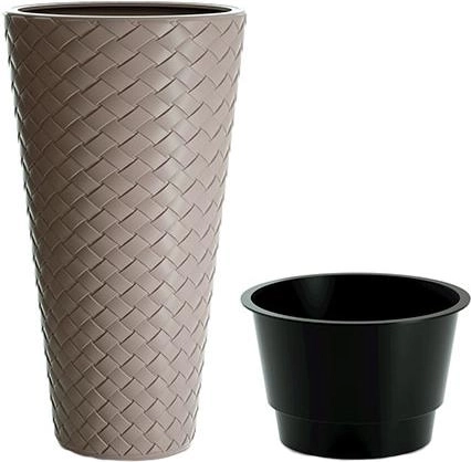 Matuba Slim bézs virágcserép 30 cm