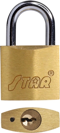 STAR lakat 40 mm sárgaréz, 3 kulcs