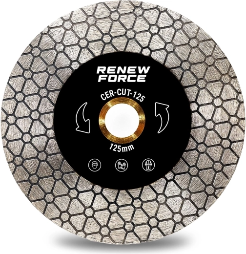 RENEW FORCE gyémánttárcsa 125 mm vágáshoz és fazettázáshoz