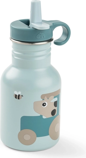 Done by Deer rozsdamentes acél kulacs gyerekeknek Tiny farm, kék, 350 ml