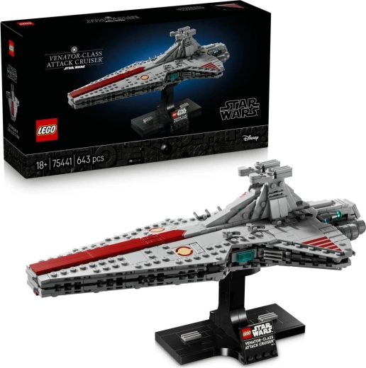 LEGO Star Wars Venator-osztályú csatacirkáló – gyűjtői modell talapzaton