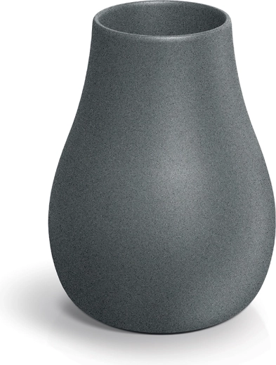 Evolia Slim virágtartó, 40 cm – gránitszürke, modern kerek műanyag kaspó növényekhez
