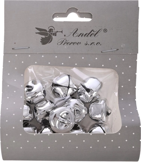 Ezüst fém csengő 2 cm (12 db)