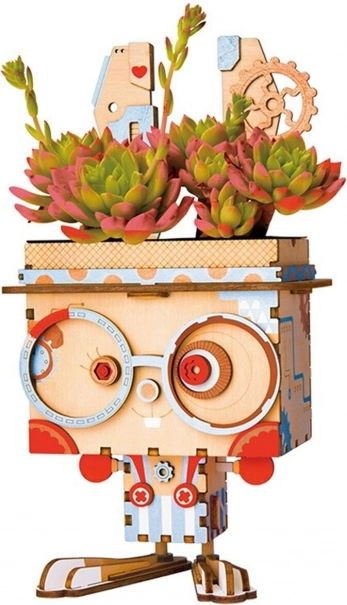 Fából készült DIY nyuszis virágtartó ROBOTIME ROLIFE