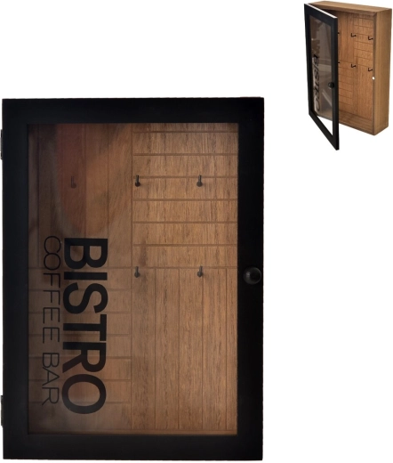 Bistro barna fa kulcstartó szekrény