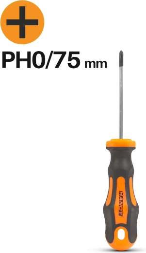 PH0 keresztfejű csavarhúzó, 75 mm