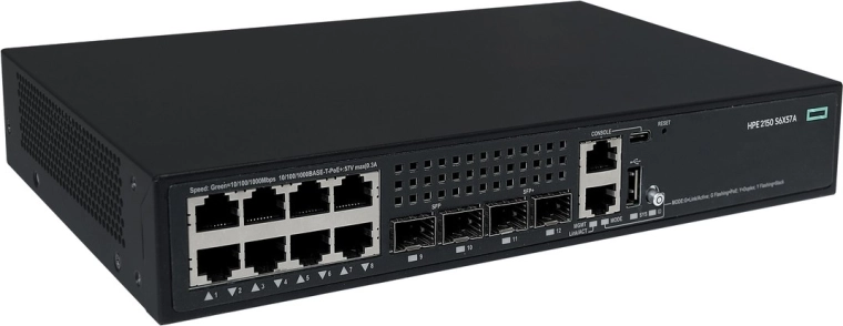 HPE Networking CW 2150 kapcsoló 8× Gigabit PoE+ 2× SFP 2× SFP+ 125 W