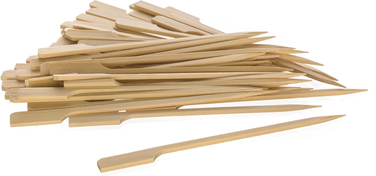 Bambusz nyársak lapos fogóval 15 cm BANQUET (50 db)