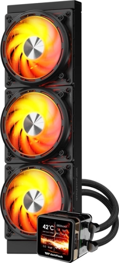 Háromventilátoros 360 mm-es AIO csendes teljesítménnyel