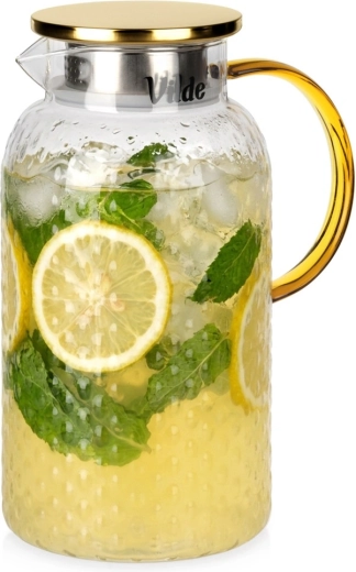 Vilde üvegkancsó fedővel, 2 l