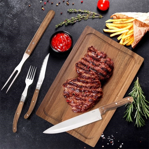 Éles fogazott rozsdamentes kések