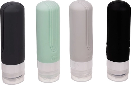 4 db 90 ml-es szilikon flakon „no-drip” zárással