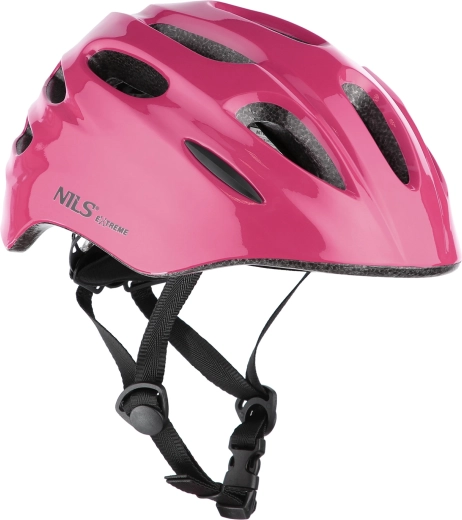 Nils Extreme MTW01 kerékpáros sisak villogóval – Rózsaszín (5864)