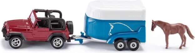 Jeep ló­szállító utánfutóval