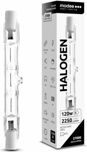 Modee ECO R7S 78 mm-es 120 W-os meleg fehér halogén izzó