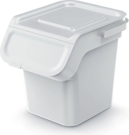 20 l-es szemetes aktív szénszűrővel, egymásra rakható, hamuszürke