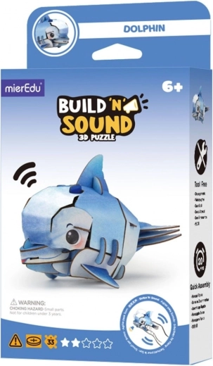 Puzzle 3D MierEdu építs és hallgasd – delfin