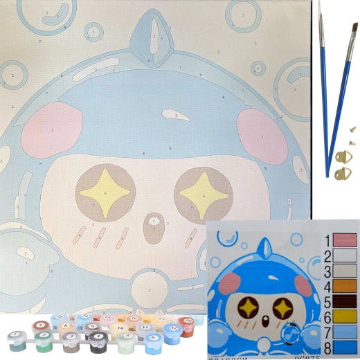 Teljes készlet ecsetekkel és festékekkel