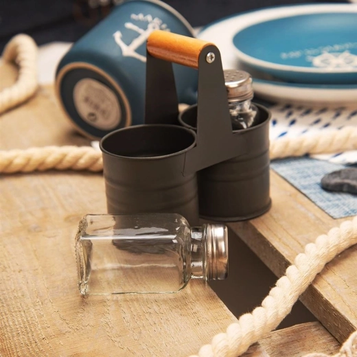 Praktikus fém állvány fa fogantyúval