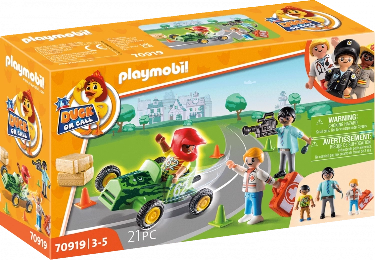 Playmobil Duck On Call Mentő Akció Segítség a Versenyzőnek