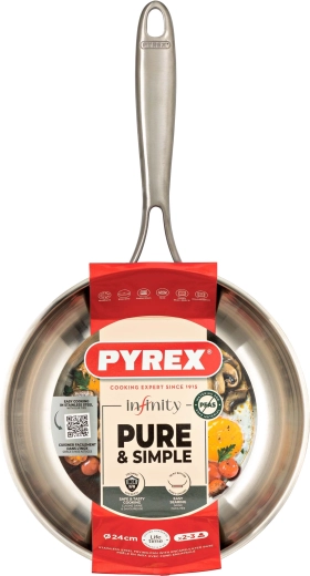 Pyrex Infinity 24 cm-es rozsdamentes acél serpenyő