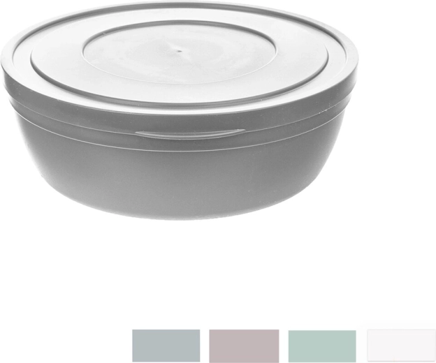 Műanyag tál fedővel Kapa flat 17 cm (színmix)