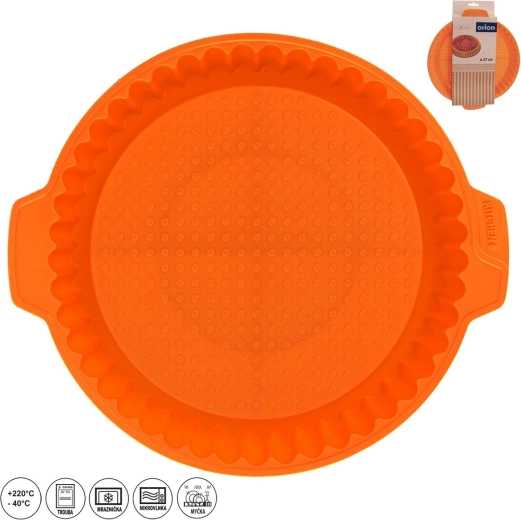 Narancssárga szilikon tortaforma Ø 27 cm