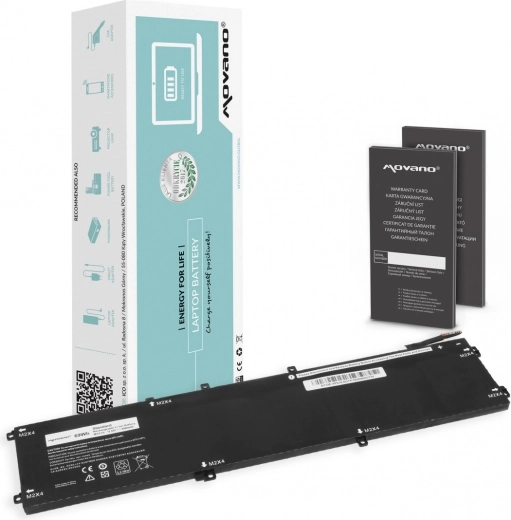 Movano akkumulátor Dell XPS 15 9550-hez, 6000 mAh (69 Wh)