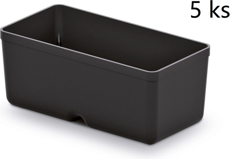 Unite Box 5 darabos műanyag szerszámos doboz készlet, fekete, 110 × 55 × 132 mm