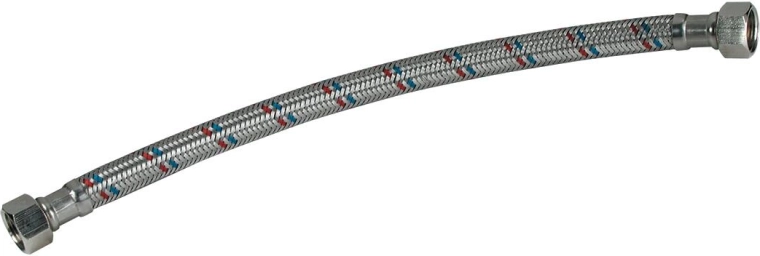 Rozsdamentes vízcsatlakozó tömlő 1/2" x 3/8" 60 cm