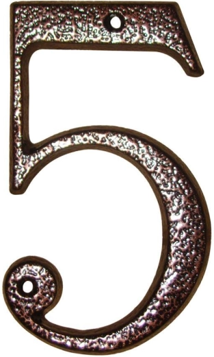 Házzám 5 barna, cink, 117 mm