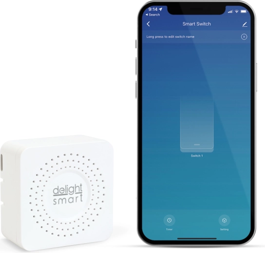 Kinetic intelligens rejtett kapcsoló Wi-Fi-vel és alkalmazáson keresztüli vezérléssel