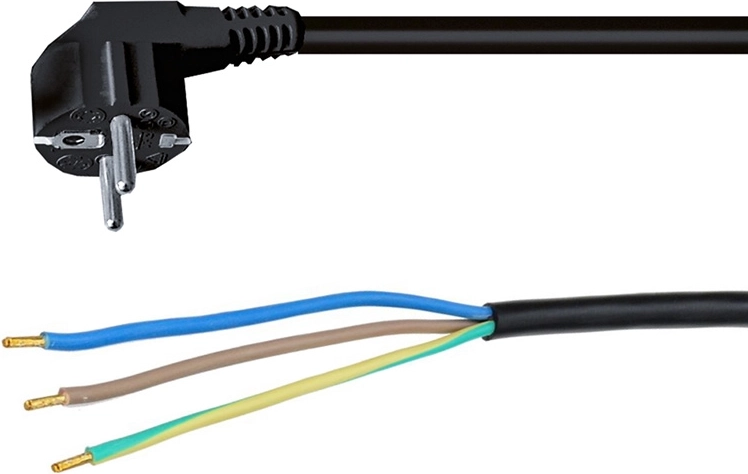 Solight flexo zsinór 3× 1 mm² fekete 2 m
