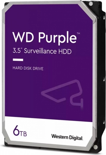 WD Purple 6TB 3,5" merevlemez, 256 MB, 5400 ford/perc, WD64PURZ
