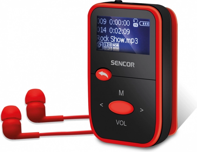 SENCOR MP3-lejátszó 8 GB-tal FM rádióval és kijelzővel