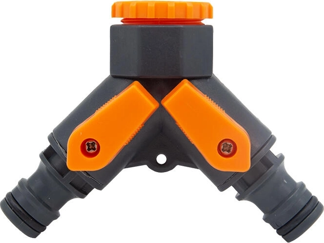 Kerti Y vízelosztó s szelepekkel, 2-utas 1/2" és 3/4"