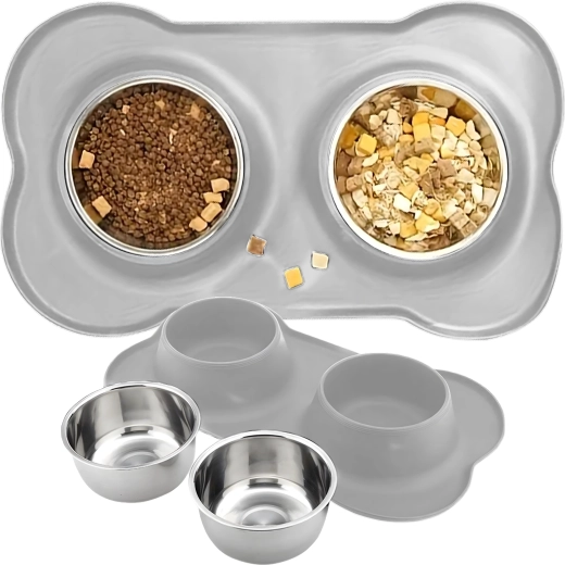 Kivehető rozsdamentes acél tálak 2 × 450 ml