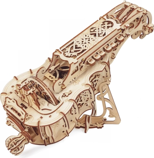 Ugears mechanikus fa tekerőlant (hurdy-gurdy) – építőkészlet