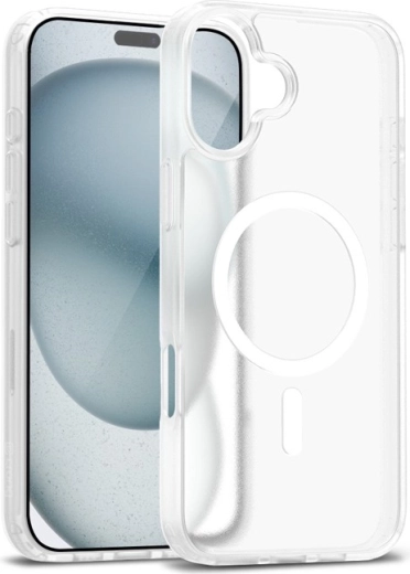 Crong Hybrid Matte Magnetic tok MagSafe-fel iPhone 17-hez, fehér
