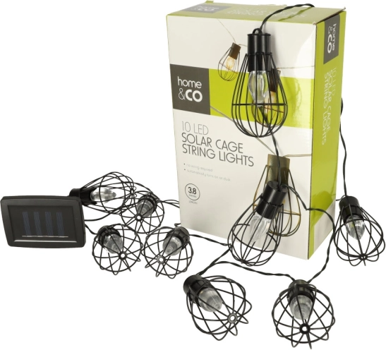 Kerti világítás szolár izzós fényfüzér loft 10 LED