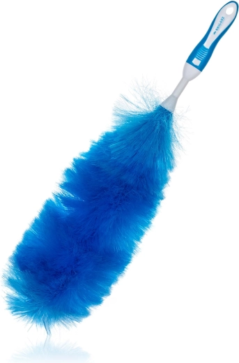 Antisztatikus EXCLUSIVE portörlő puha markolattal, 40 cm (58 cm teljes hossz), kék‑fehér