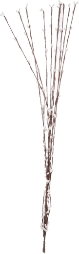 Mű dekoratív ág virággal fehér/barna 65 cm