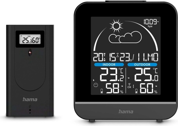 Digitális meteóállomás Hama La Gomera fekete