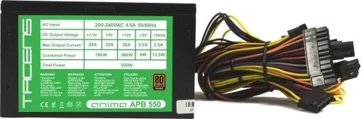 Hatékony és stabil 550 W áramellátás